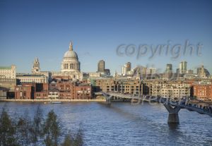 Millenium Bridge and St. Pauls Cathedral, London
